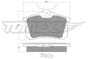 Bremsbelagsatz, Scheibenbremse TOMEX Brakes TX 10-781