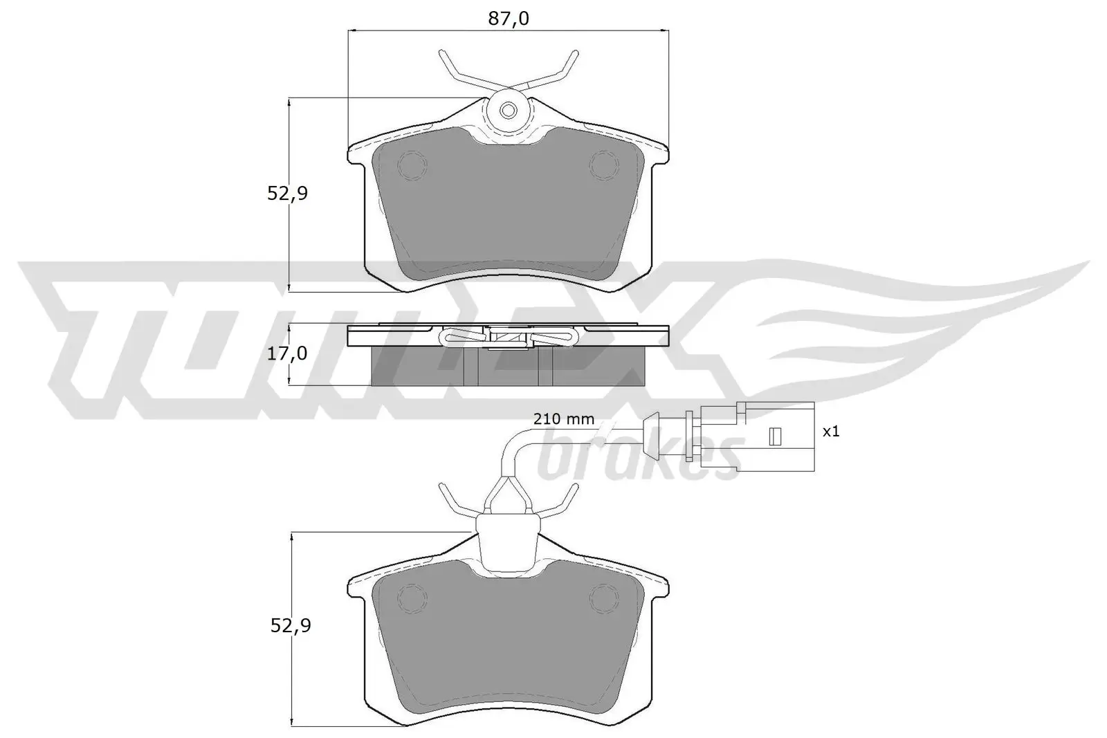 Bremsbelagsatz, Scheibenbremse TOMEX Brakes TX 10-782