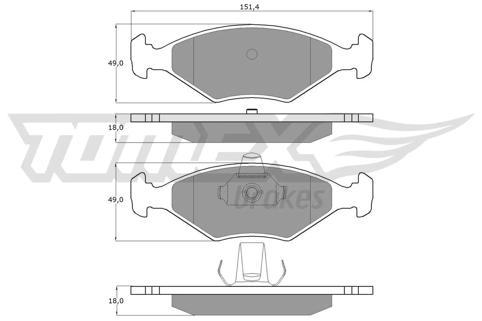 Bremsbelagsatz, Scheibenbremse TOMEX Brakes TX 10-793