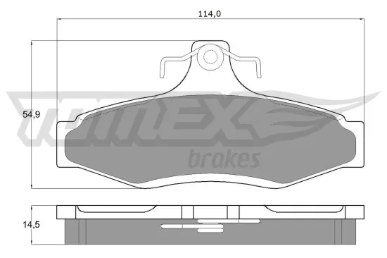 Bremsbelagsatz, Scheibenbremse Hinterachse TOMEX Brakes TX 10-81 Bild Bremsbelagsatz, Scheibenbremse Hinterachse TOMEX Brakes TX 10-81