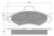 Bremsbelagsatz, Scheibenbremse Vorderachse TOMEX Brakes TX 10-82