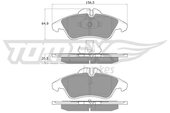 Bremsbelagsatz, Scheibenbremse Vorderachse TOMEX Brakes TX 10-93 Bild Bremsbelagsatz, Scheibenbremse Vorderachse TOMEX Brakes TX 10-93