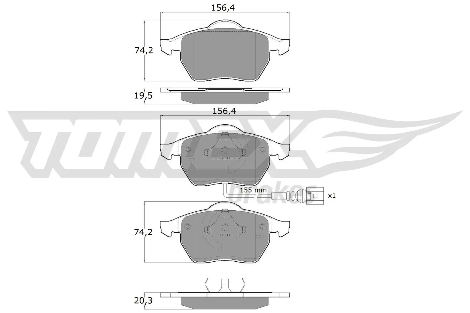 Bremsbelagsatz, Scheibenbremse TOMEX Brakes TX 10-942