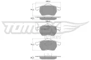 Bremsbelagsatz, Scheibenbremse TOMEX Brakes TX 10-94