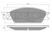 Bremsbelagsatz, Scheibenbremse TOMEX Brakes TX 11-06