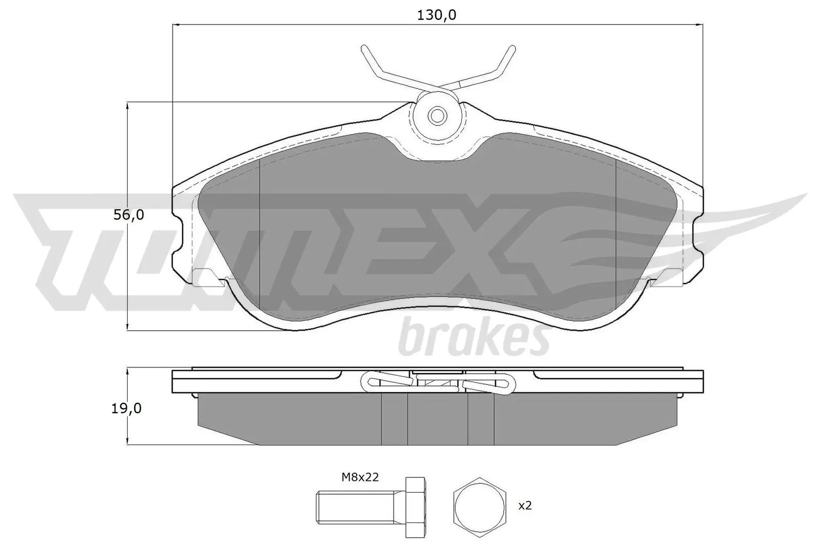 Bremsbelagsatz, Scheibenbremse Vorderachse TOMEX Brakes TX 11-121