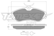 Bremsbelagsatz, Scheibenbremse Vorderachse TOMEX Brakes TX 11-121