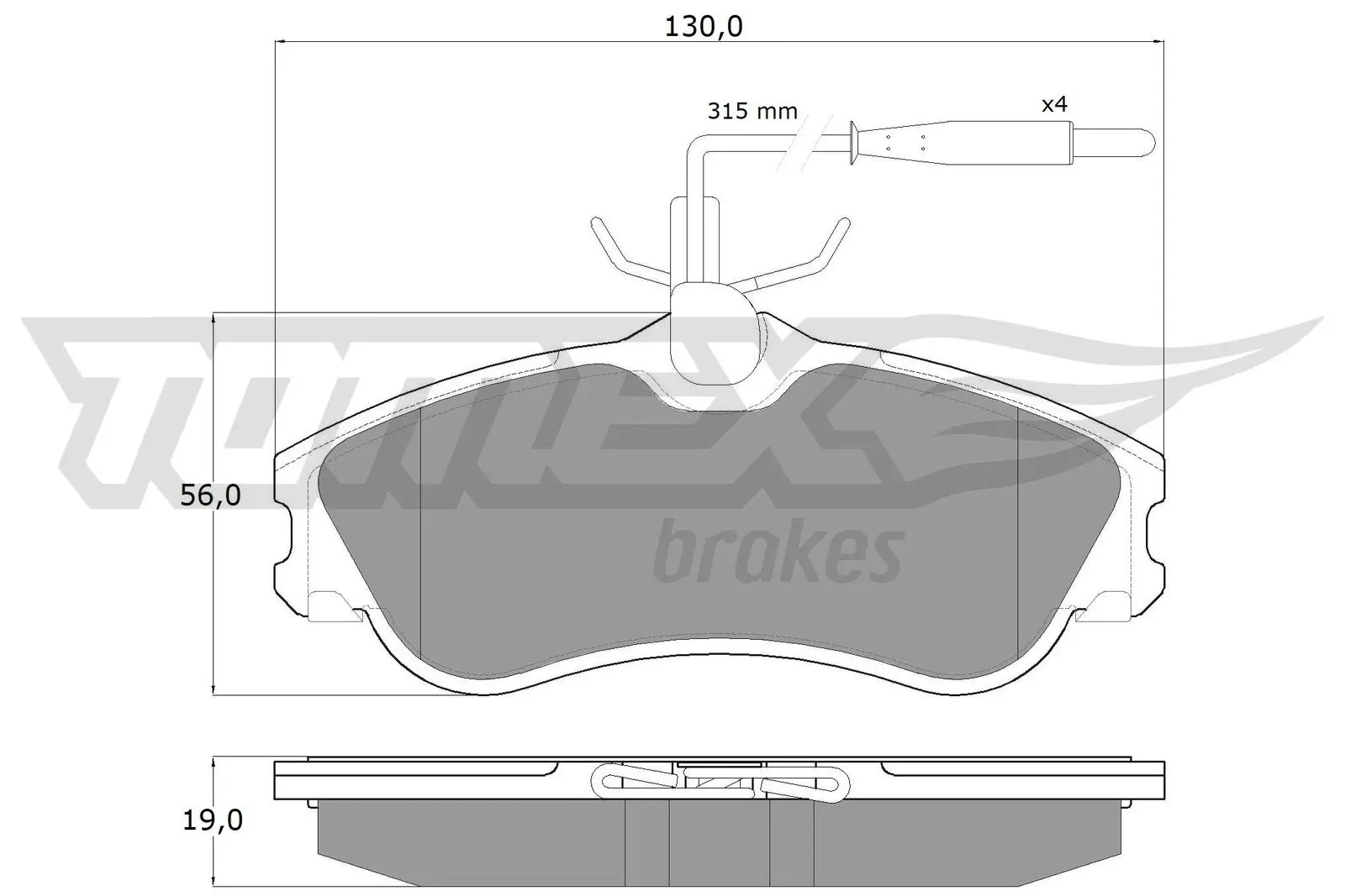 Bremsbelagsatz, Scheibenbremse TOMEX Brakes TX 11-12