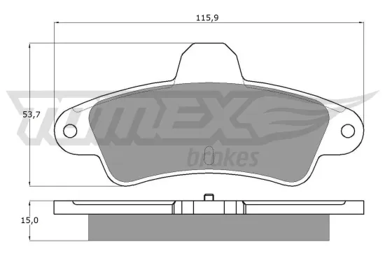 Bremsbelagsatz, Scheibenbremse Hinterachse TOMEX Brakes TX 11-20 Bild Bremsbelagsatz, Scheibenbremse Hinterachse TOMEX Brakes TX 11-20