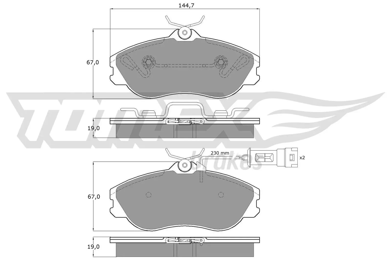 Bremsbelagsatz, Scheibenbremse Vorderachse TOMEX Brakes TX 11-28