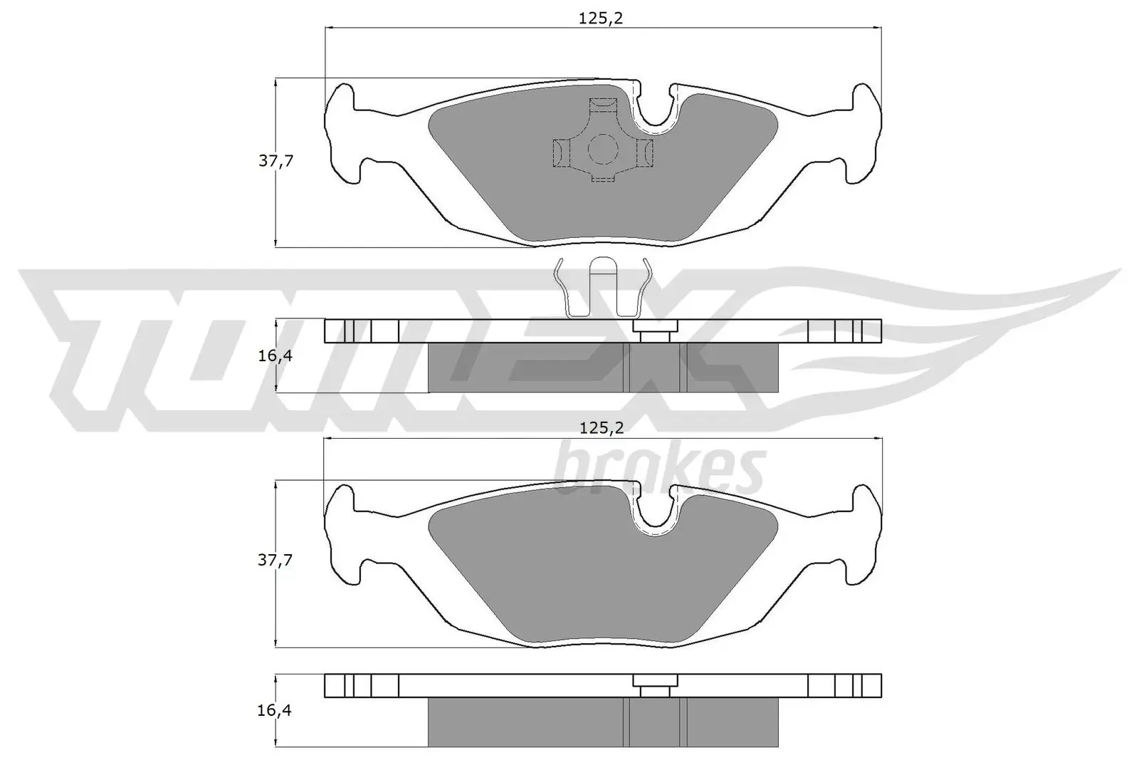 Bremsbelagsatz, Scheibenbremse Hinterachse TOMEX Brakes TX 11-30