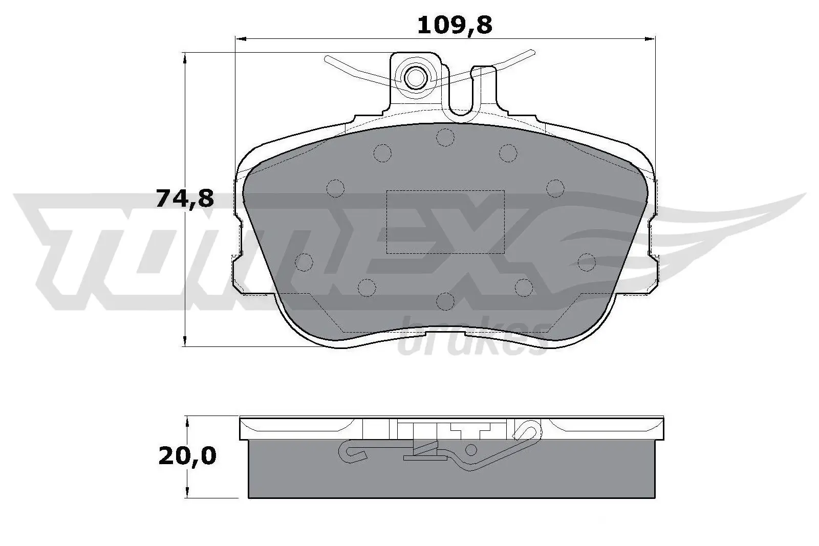 Bremsbelagsatz, Scheibenbremse Vorderachse TOMEX Brakes TX 11-46