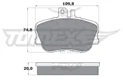 Bremsbelagsatz, Scheibenbremse Vorderachse TOMEX Brakes TX 11-46