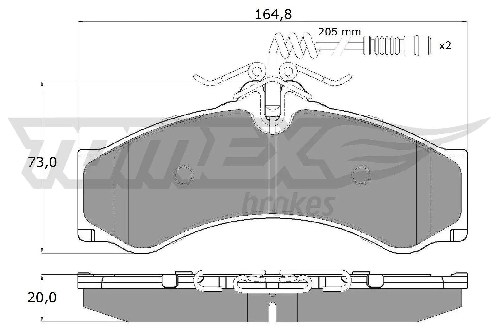 Bremsbelagsatz, Scheibenbremse TOMEX Brakes TX 11-481