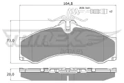 Bremsbelagsatz, Scheibenbremse TOMEX Brakes TX 11-481