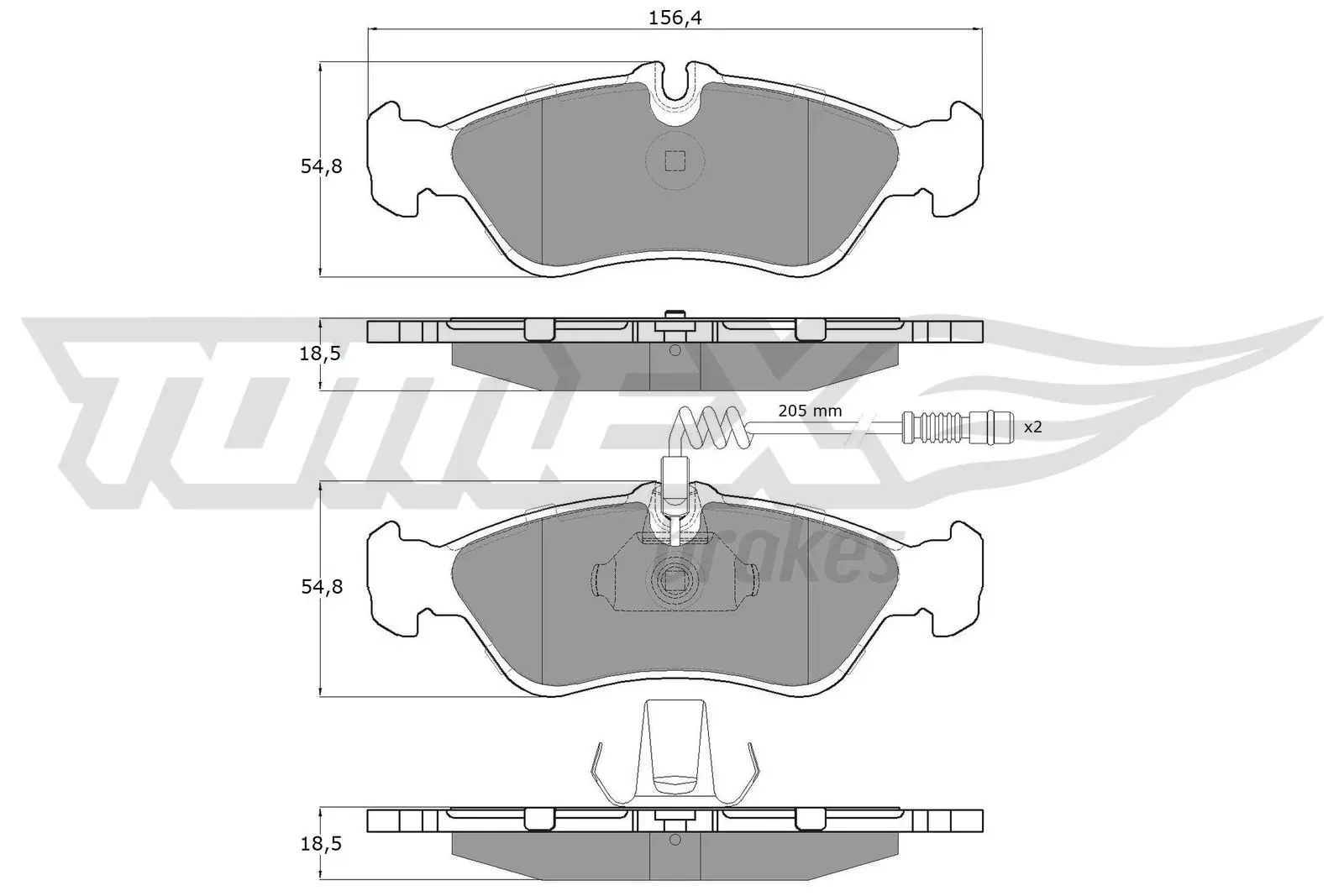 Bremsbelagsatz, Scheibenbremse TOMEX Brakes TX 11-491