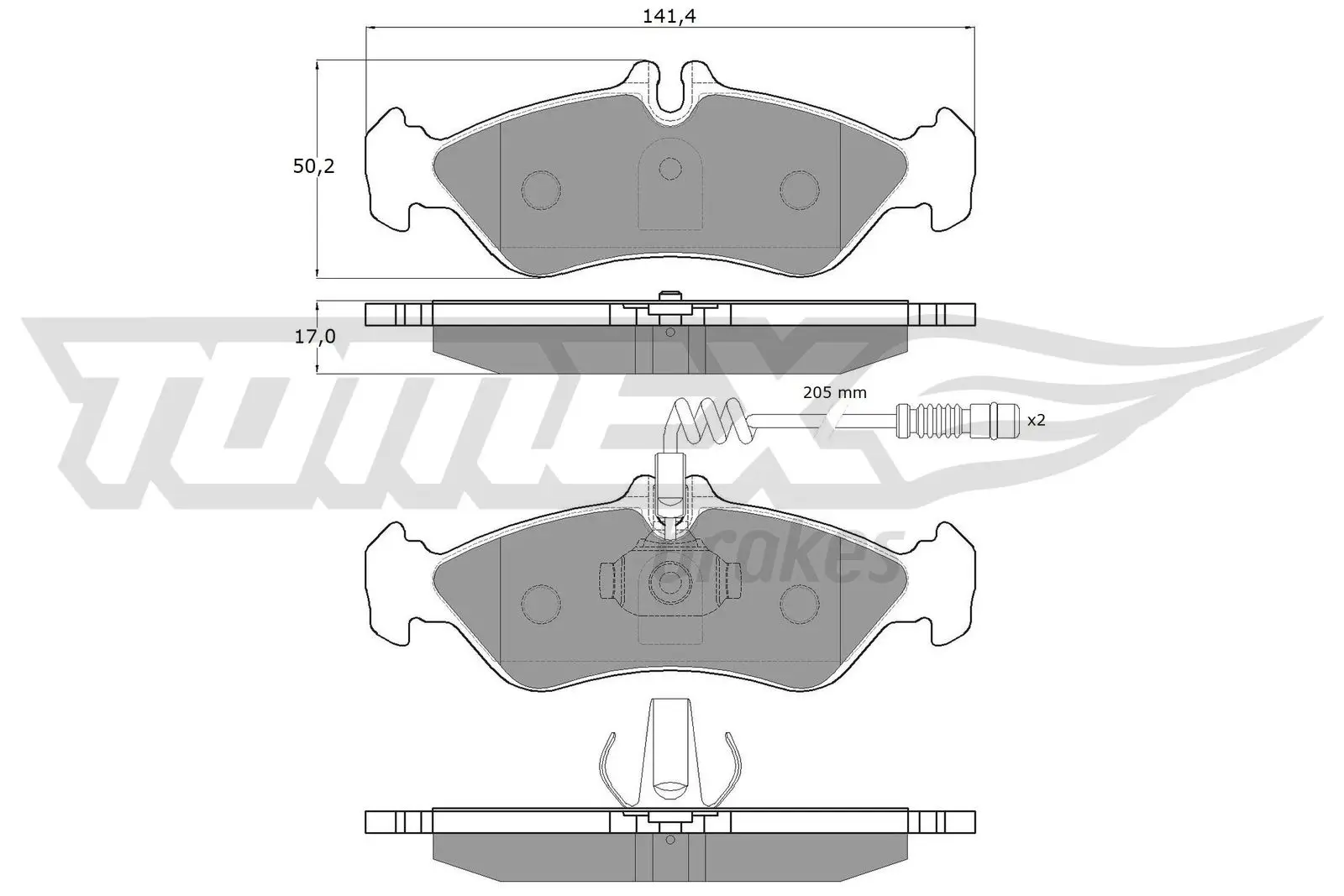 Bremsbelagsatz, Scheibenbremse Hinterachse TOMEX Brakes TX 11-501