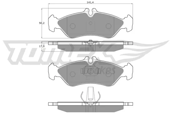 Bremsbelagsatz, Scheibenbremse Hinterachse TOMEX Brakes TX 11-50 Bild Bremsbelagsatz, Scheibenbremse Hinterachse TOMEX Brakes TX 11-50