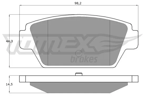 Bremsbelagsatz, Scheibenbremse Hinterachse TOMEX Brakes TX 11-54 Bild Bremsbelagsatz, Scheibenbremse Hinterachse TOMEX Brakes TX 11-54