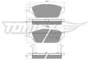 Bremsbelagsatz, Scheibenbremse Hinterachse TOMEX Brakes TX 11-55
