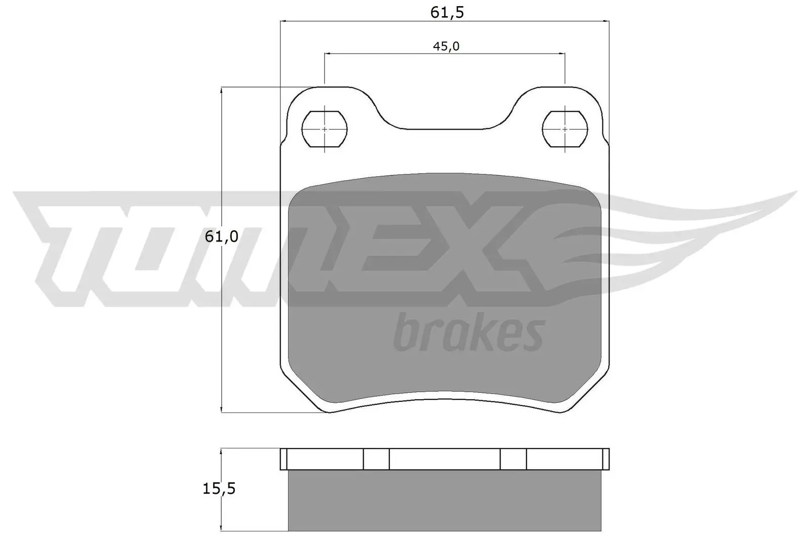 Bremsbelagsatz, Scheibenbremse TOMEX Brakes TX 11-60