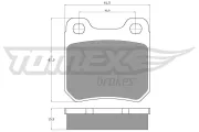 Bremsbelagsatz, Scheibenbremse Hinterachse TOMEX Brakes TX 11-61