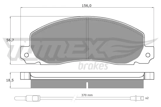 Bremsbelagsatz, Scheibenbremse TOMEX Brakes TX 11-65 Bild Bremsbelagsatz, Scheibenbremse TOMEX Brakes TX 11-65