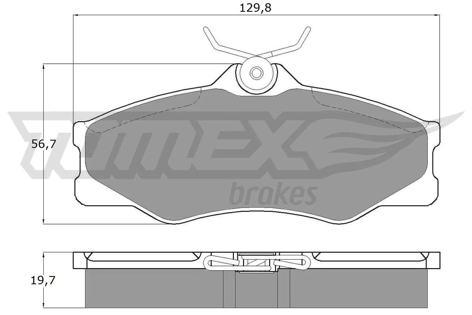 Bremsbelagsatz, Scheibenbremse TOMEX Brakes TX 11-66