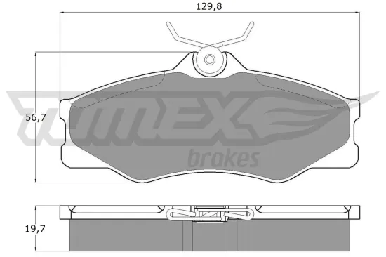 Bremsbelagsatz, Scheibenbremse TOMEX Brakes TX 11-66 Bild Bremsbelagsatz, Scheibenbremse TOMEX Brakes TX 11-66