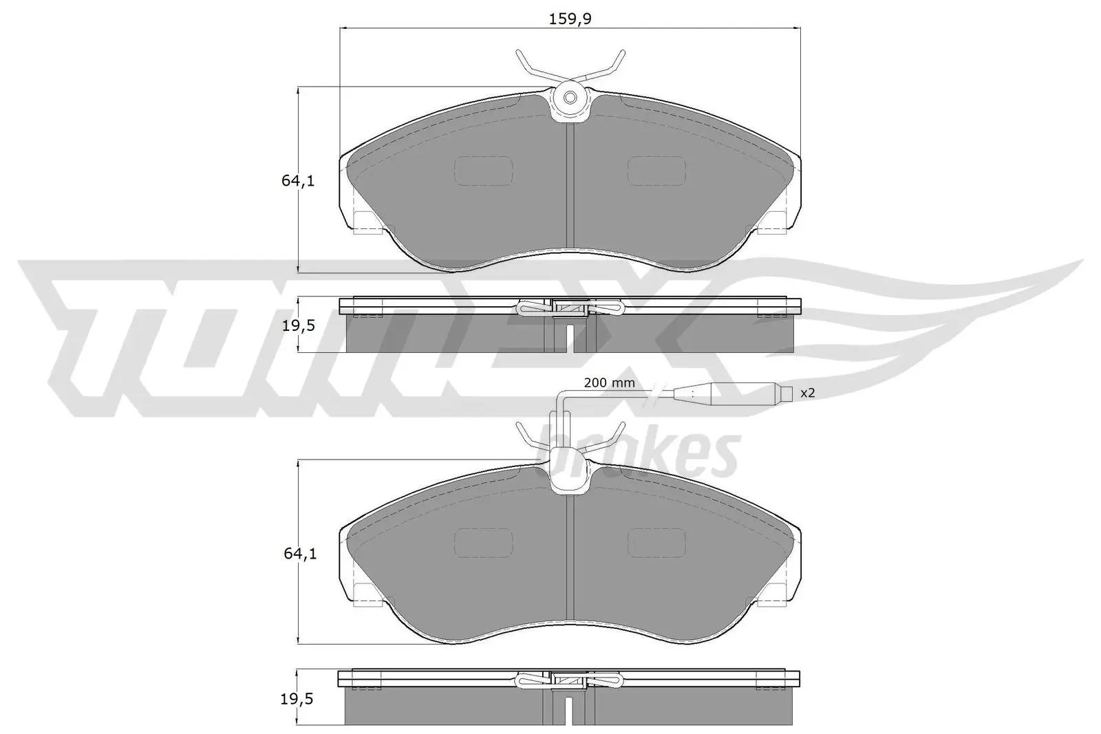 Bremsbelagsatz, Scheibenbremse TOMEX Brakes TX 11-73