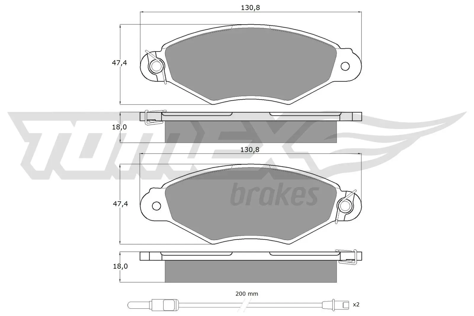 Bremsbelagsatz, Scheibenbremse Vorderachse TOMEX Brakes TX 11-751