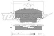 Bremsbelagsatz, Scheibenbremse Vorderachse TOMEX Brakes TX 11-78