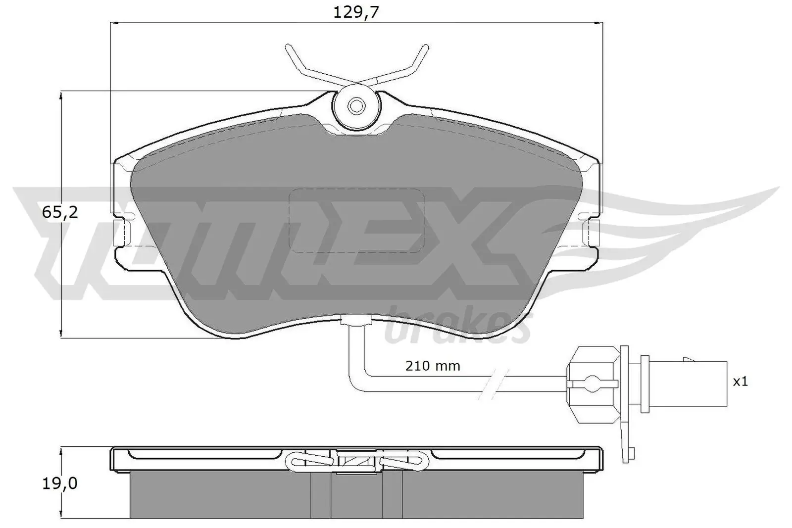 Bremsbelagsatz, Scheibenbremse Vorderachse TOMEX Brakes TX 11-821