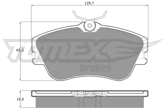 Bremsbelagsatz, Scheibenbremse Vorderachse TOMEX Brakes TX 11-82 Bild Bremsbelagsatz, Scheibenbremse Vorderachse TOMEX Brakes TX 11-82
