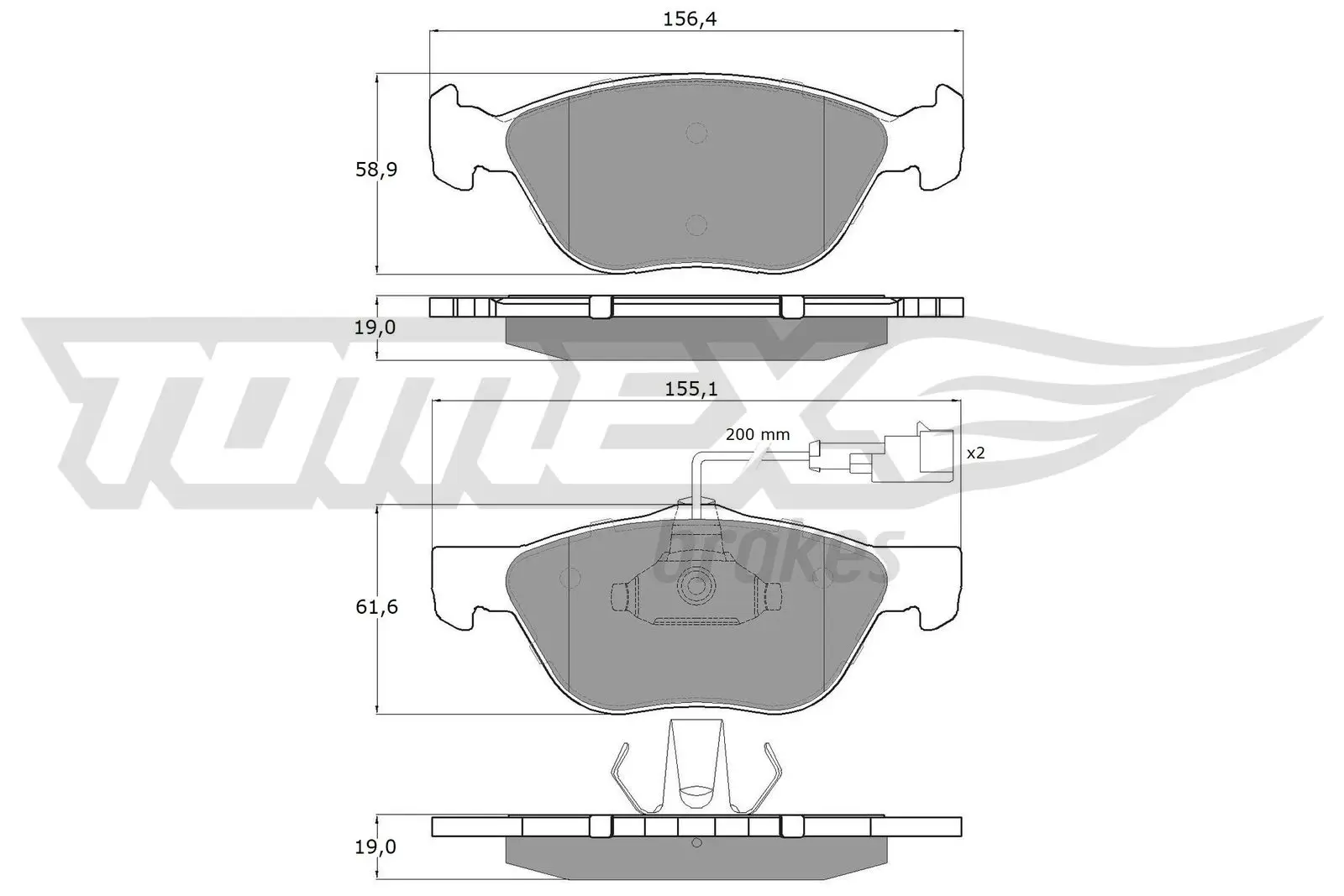 Bremsbelagsatz, Scheibenbremse TOMEX Brakes TX 11-84