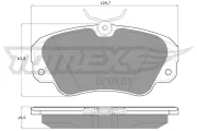 Bremsbelagsatz, Scheibenbremse Vorderachse TOMEX Brakes TX 11-91