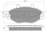 Bremsbelagsatz, Scheibenbremse TOMEX Brakes TX 11-92