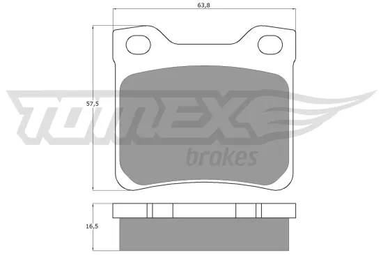 Bremsbelagsatz, Scheibenbremse Hinterachse TOMEX Brakes TX 11-94 Bild Bremsbelagsatz, Scheibenbremse Hinterachse TOMEX Brakes TX 11-94