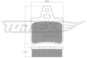 Bremsbelagsatz, Scheibenbremse Hinterachse TOMEX Brakes TX 12-07