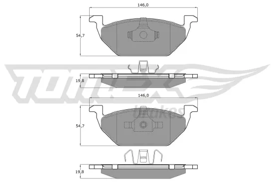 Bremsbelagsatz, Scheibenbremse TOMEX Brakes TX 12-10 Bild Bremsbelagsatz, Scheibenbremse TOMEX Brakes TX 12-10