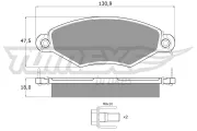 Bremsbelagsatz, Scheibenbremse Vorderachse TOMEX Brakes TX 12-15