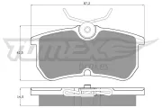 Bremsbelagsatz, Scheibenbremse TOMEX Brakes TX 12-18