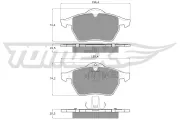 Bremsbelagsatz, Scheibenbremse Vorderachse TOMEX Brakes TX 12-25