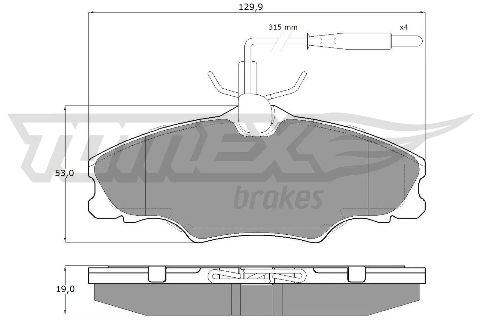 Bremsbelagsatz, Scheibenbremse TOMEX Brakes TX 12-31