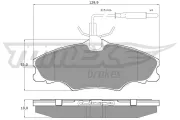 Bremsbelagsatz, Scheibenbremse Vorderachse TOMEX Brakes TX 12-31