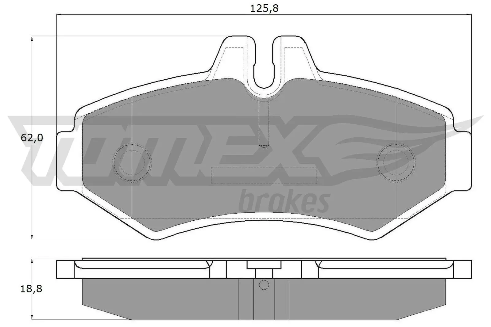Bremsbelagsatz, Scheibenbremse Hinterachse TOMEX Brakes TX 12-34