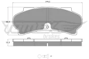 Bremsbelagsatz, Scheibenbremse Vorderachse TOMEX Brakes TX 12-39