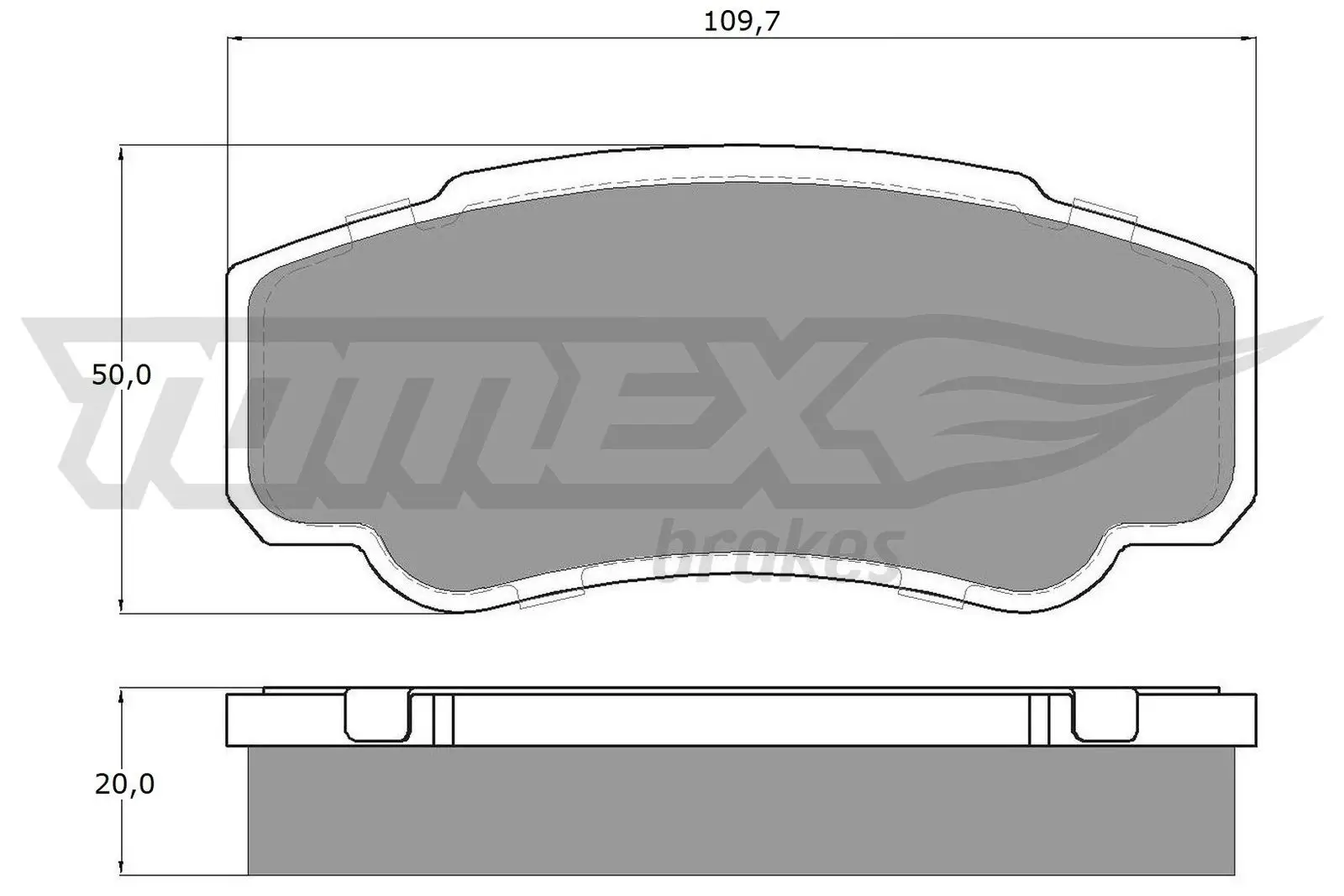 Bremsbelagsatz, Scheibenbremse Hinterachse TOMEX Brakes TX 12-46