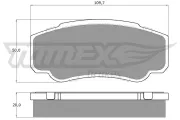 Bremsbelagsatz, Scheibenbremse TOMEX Brakes TX 12-46