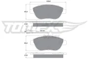 Bremsbelagsatz, Scheibenbremse TOMEX Brakes TX 12-482